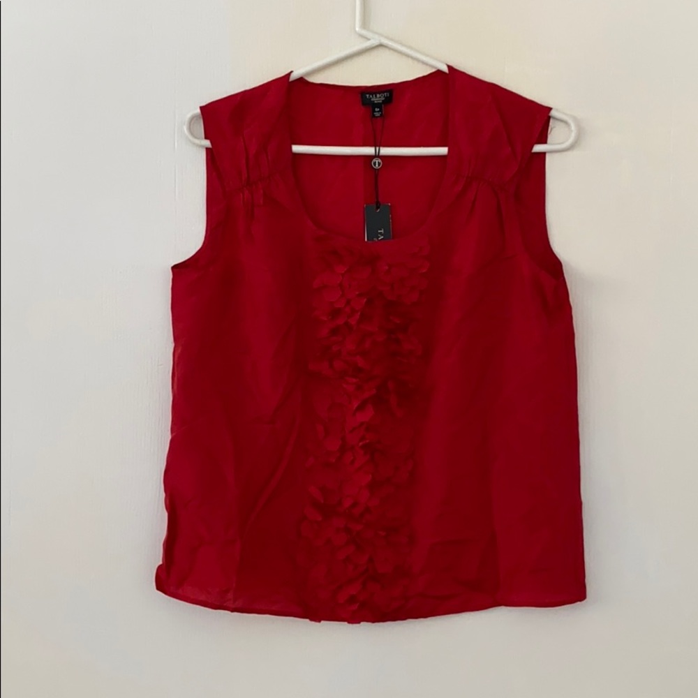 Sleeveless shirt blouse - red